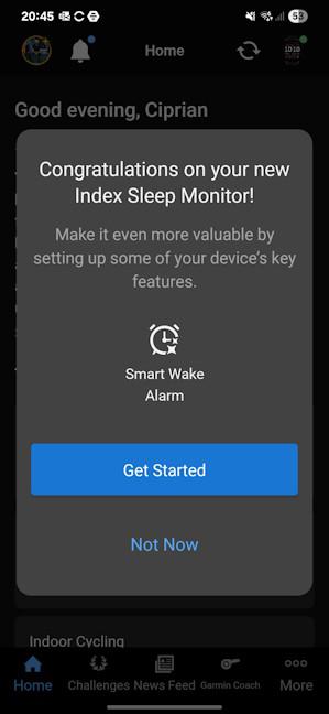 You may want to set up the Smart Wake Alarm