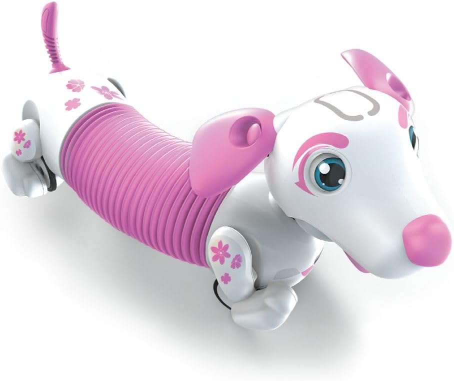 Small and pink Silverlit portable robot dog