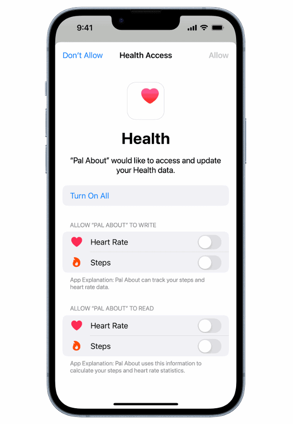enable permissions on iphone health app image