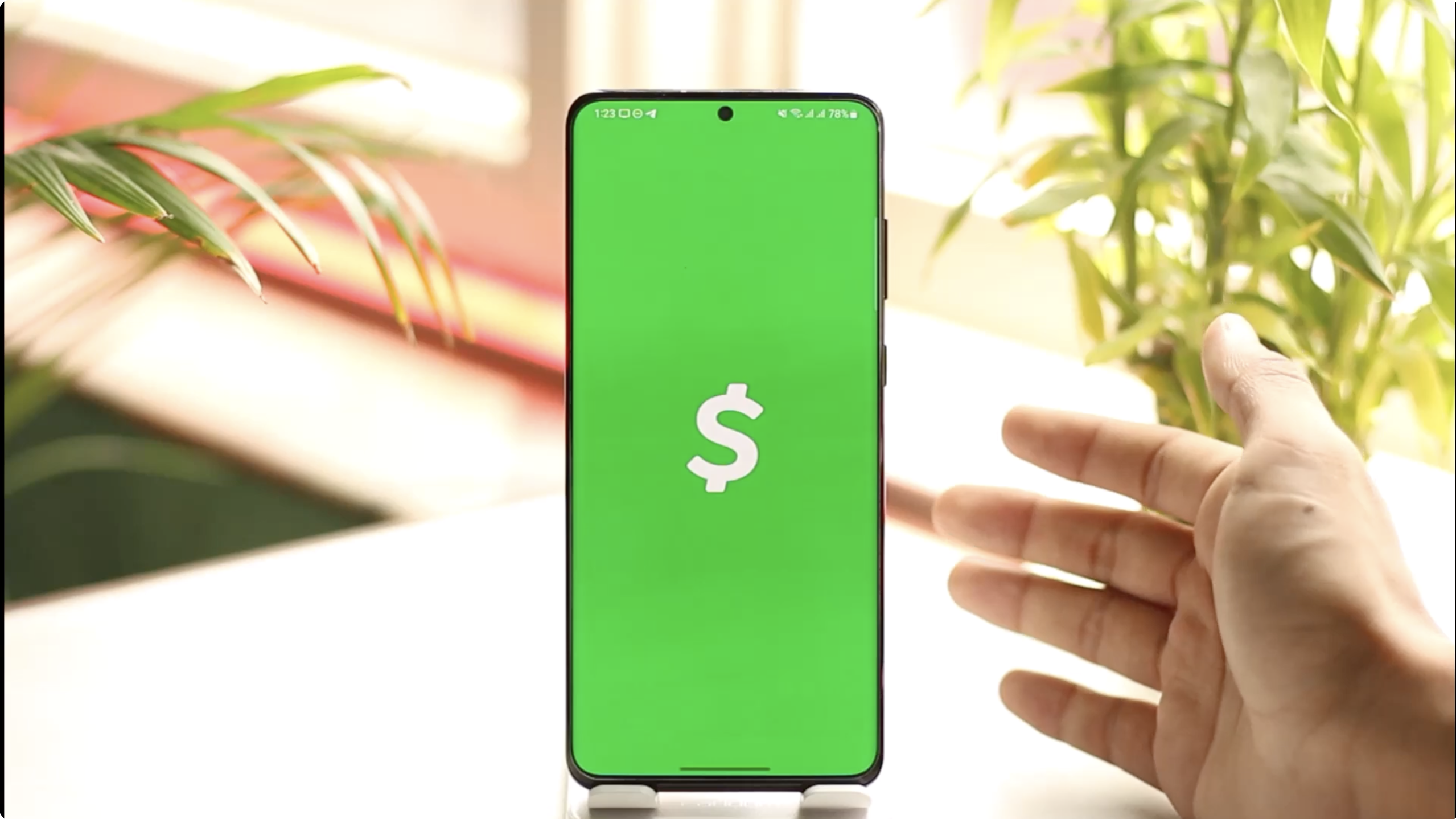 a person launching cash app