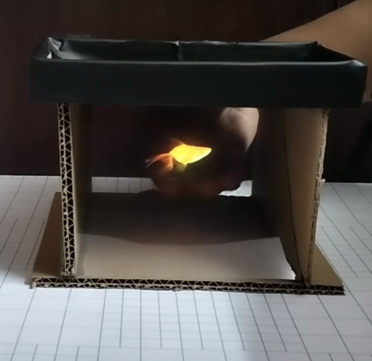 homemade box projector