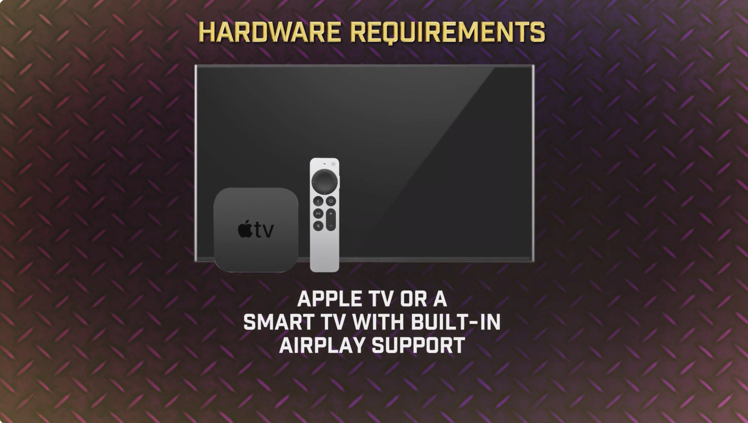 an illustration showing smart tv with airplay support.