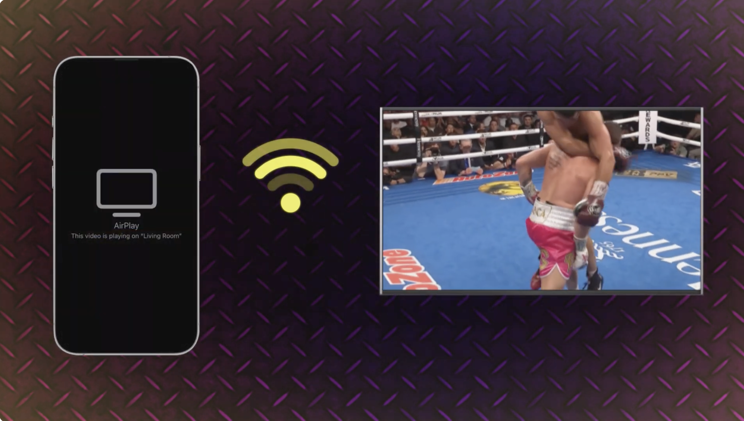 an illustration showing the ppv being played