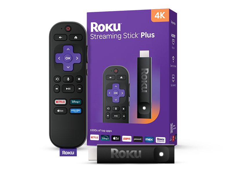 Roku 4K plus purple box