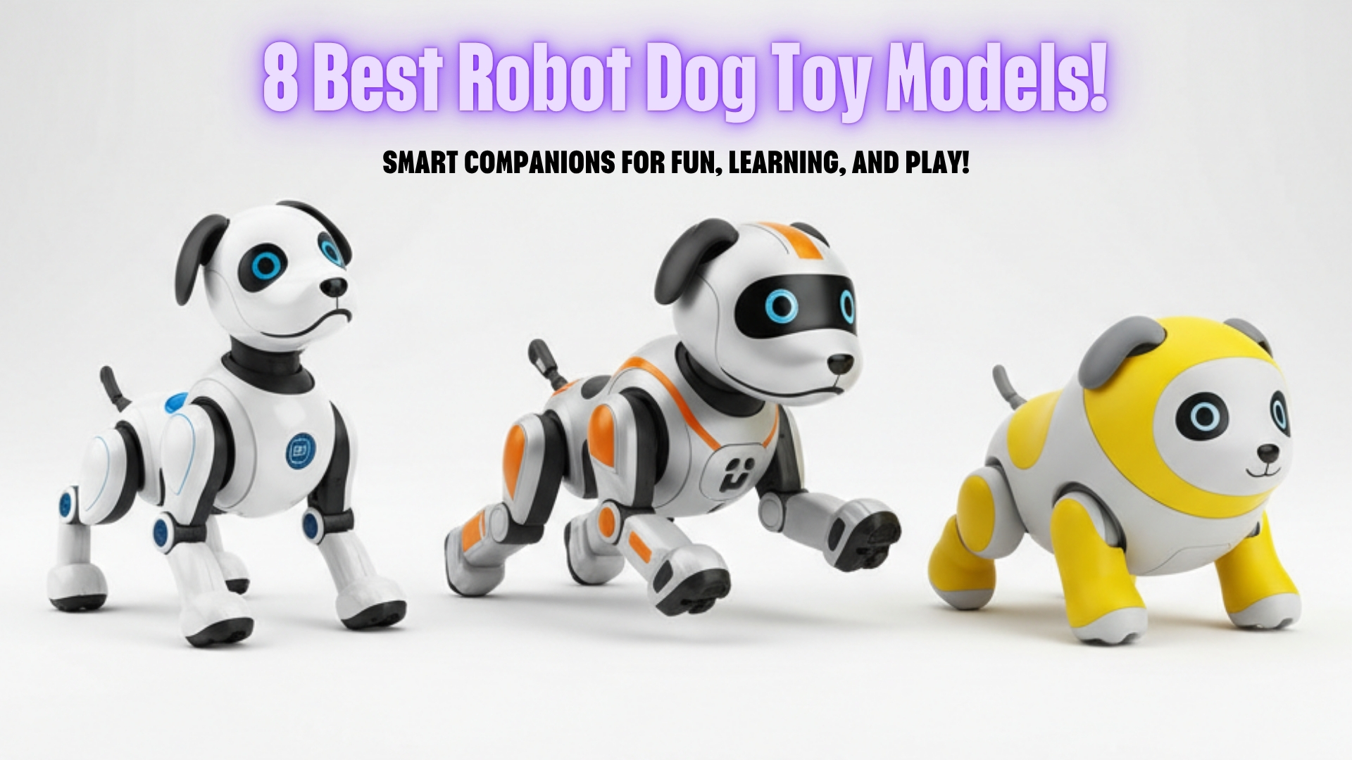 Three Colorful Best Robot Dog Toy Models