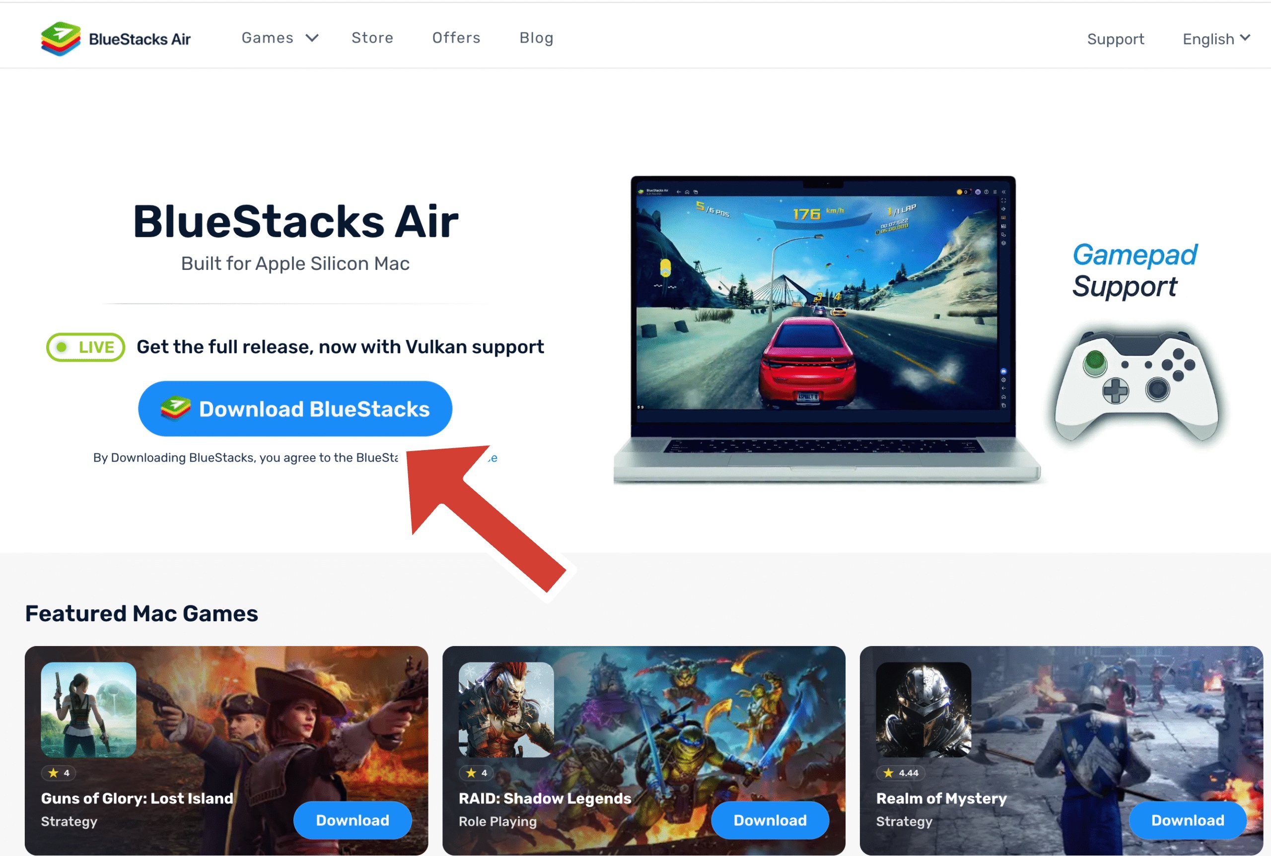 Homepage of android emulator