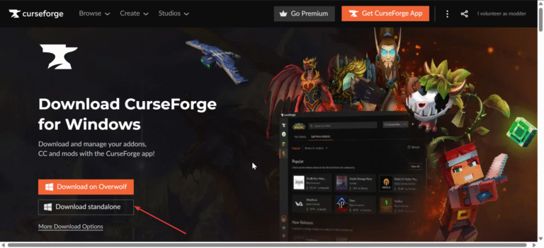 How to Download CurseForge for Minecraft