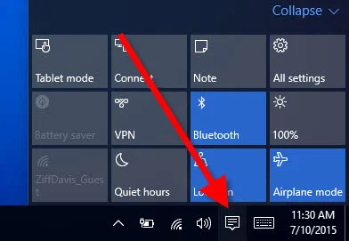 windows notification center