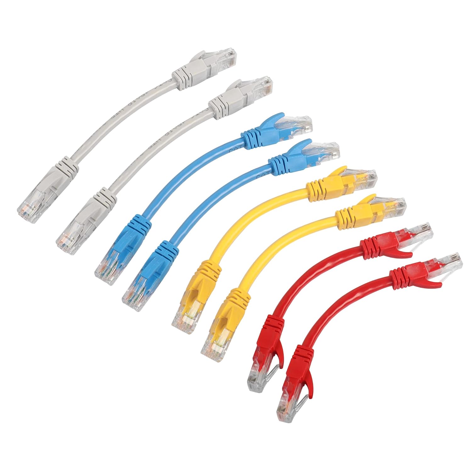 colorful Short Ethernet patch cables