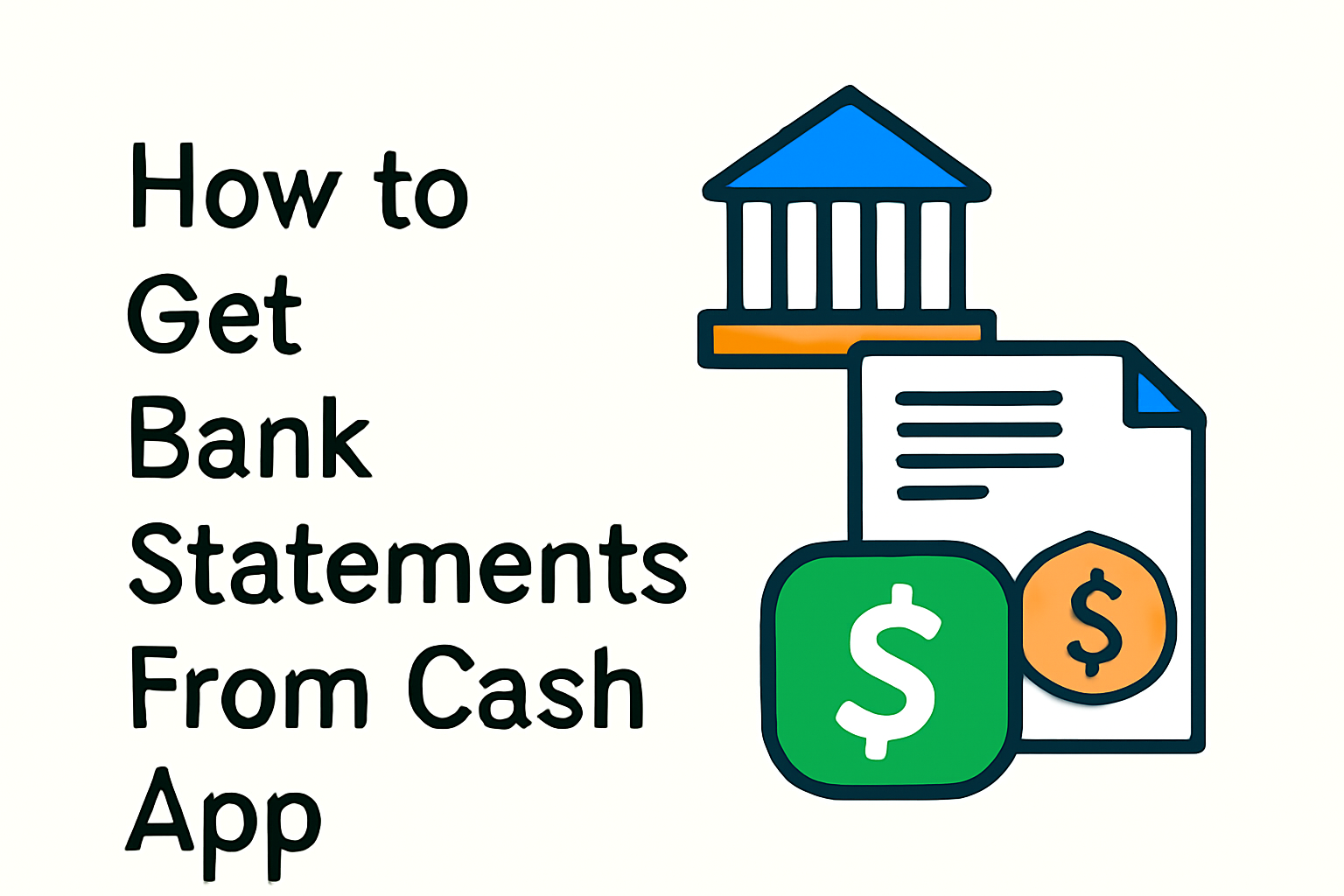 illustration showing cash app logo and bank
