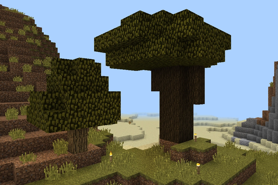 a screenshot showing the dark oak structure