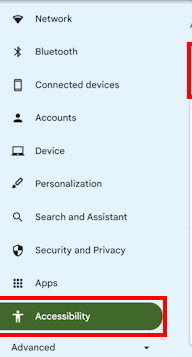 accessibility settings in chromebook