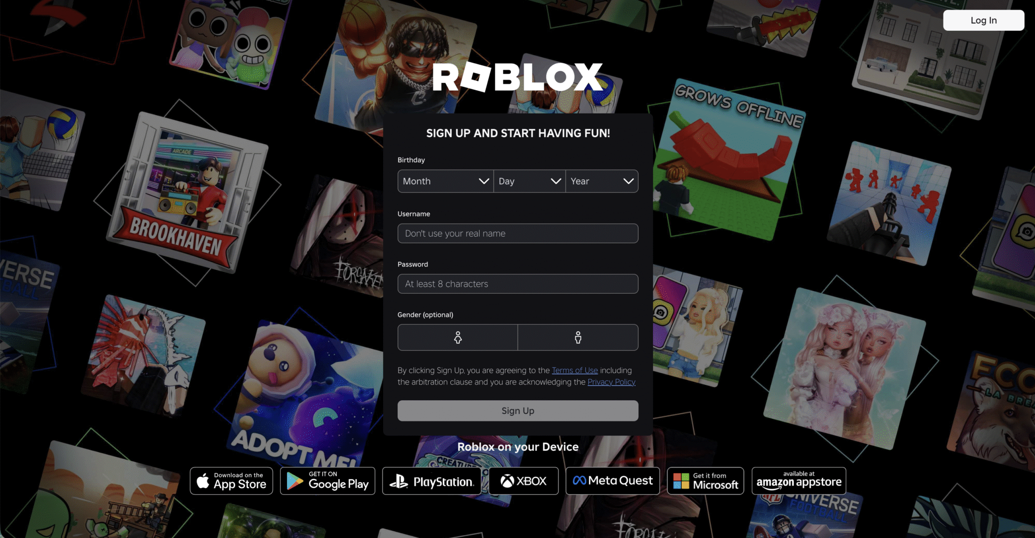 Create Roblox Account