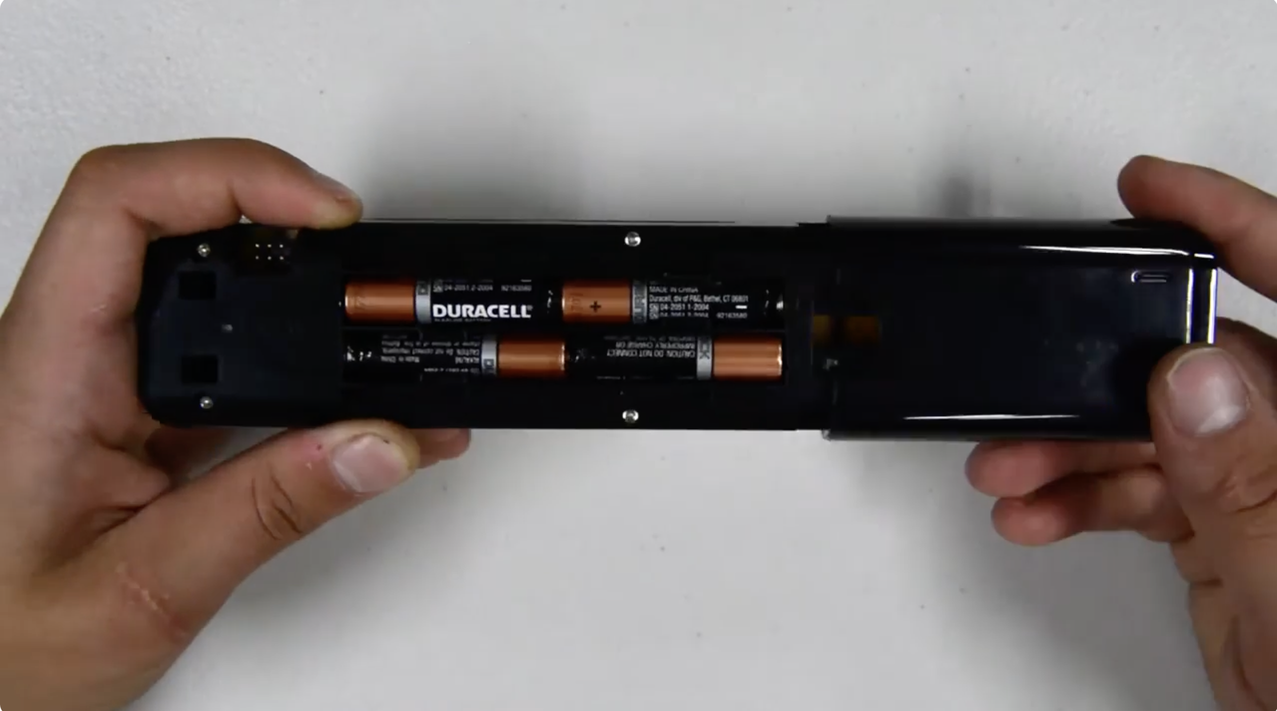 universal remote with four batteries