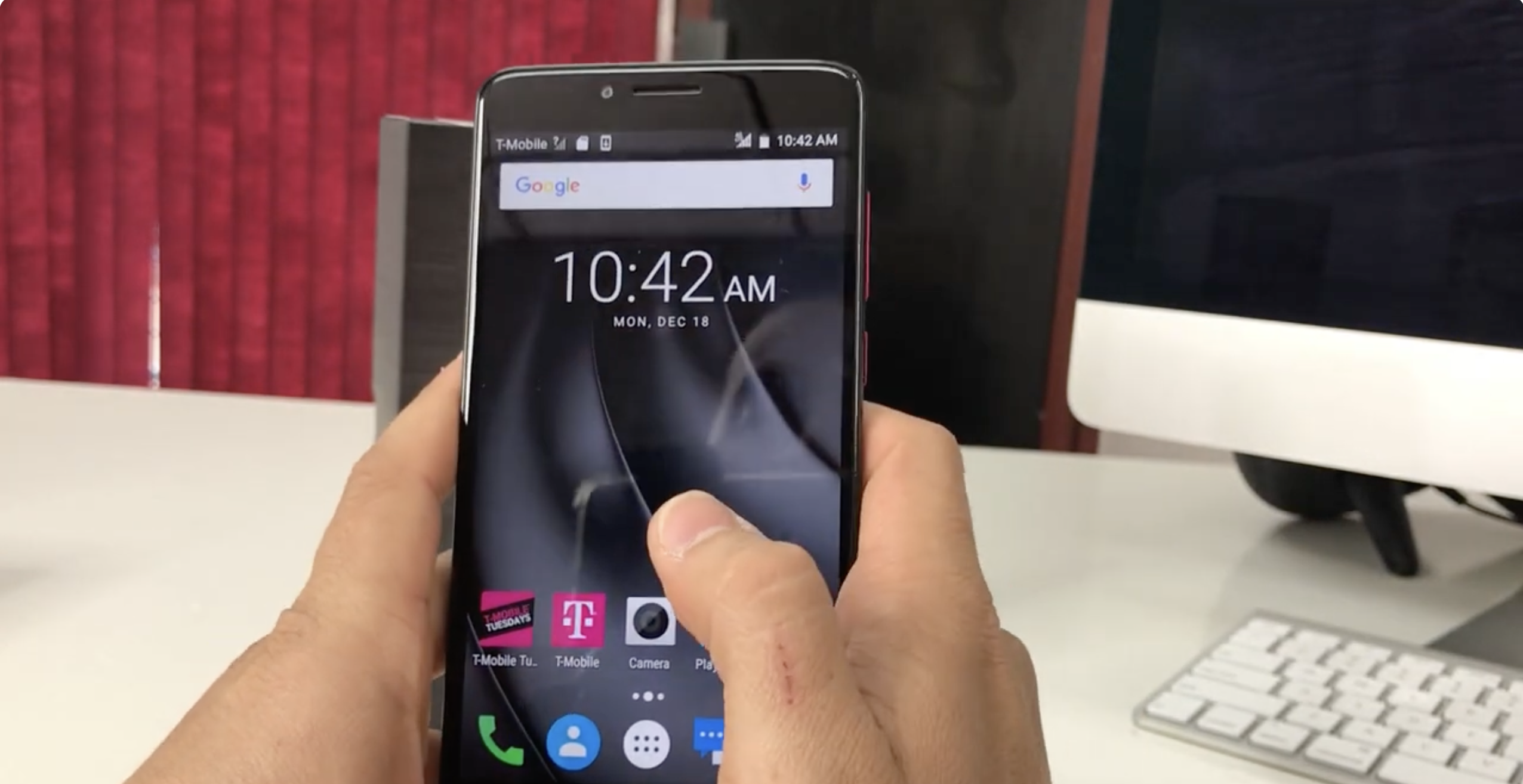 phone being turned on