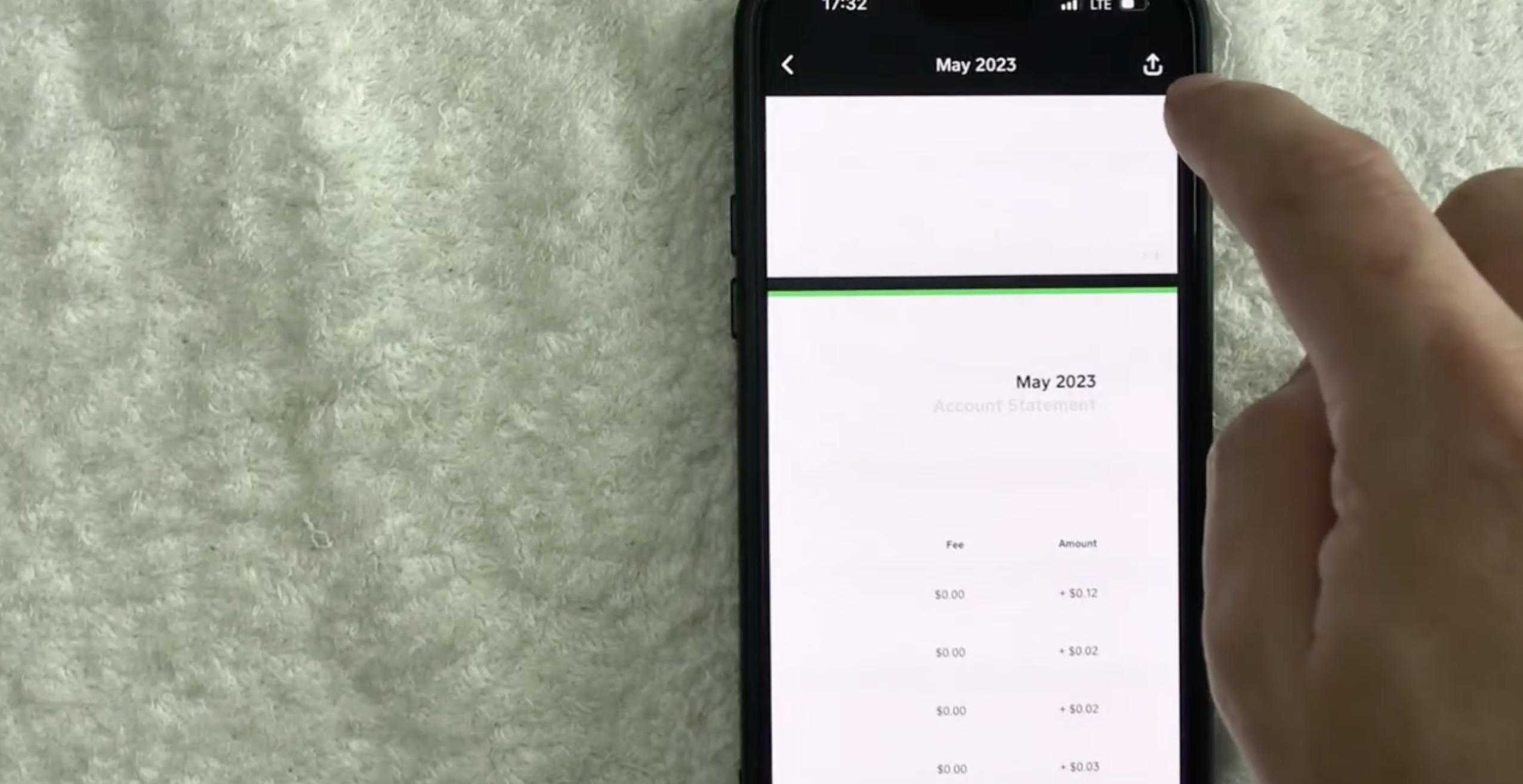 download account statement from phone