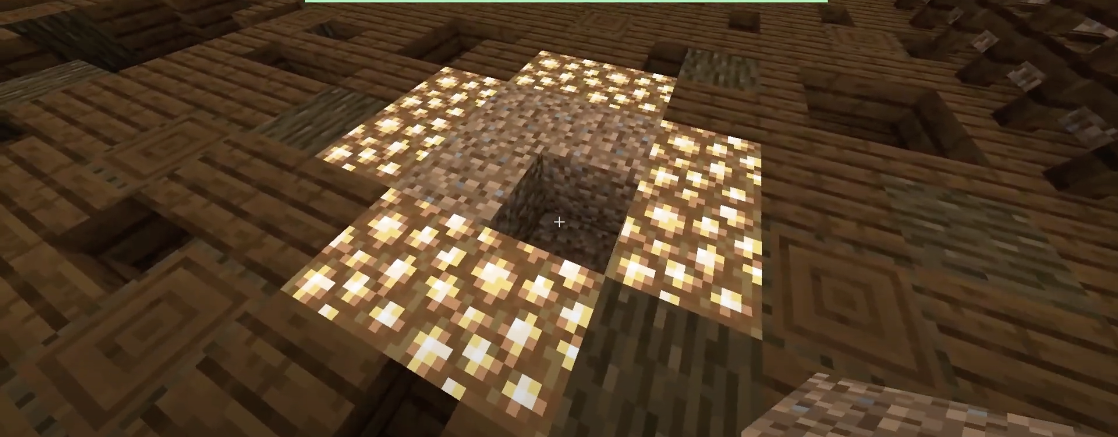 a screenshot of placing dirt in a 2x2 square
