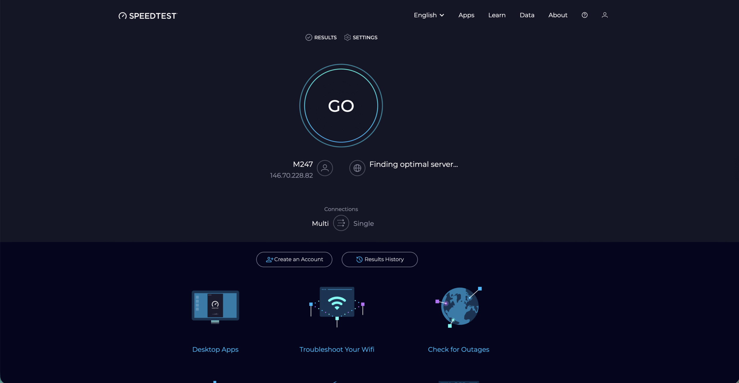 speed test popular site