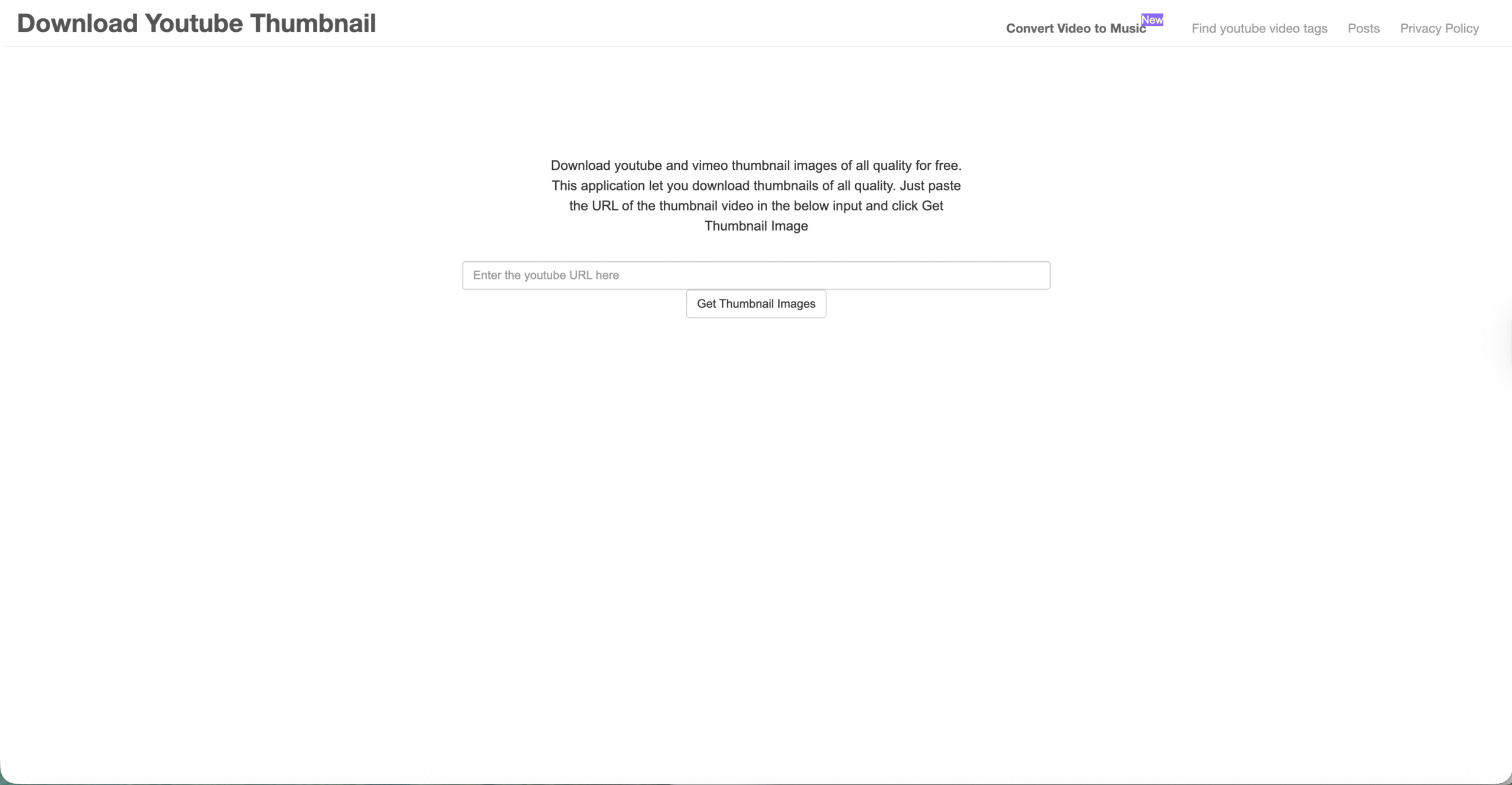 youtube thumbnail downloader