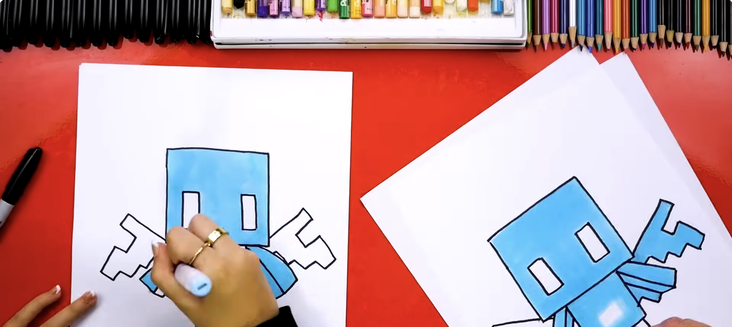 coloring the minecraft character