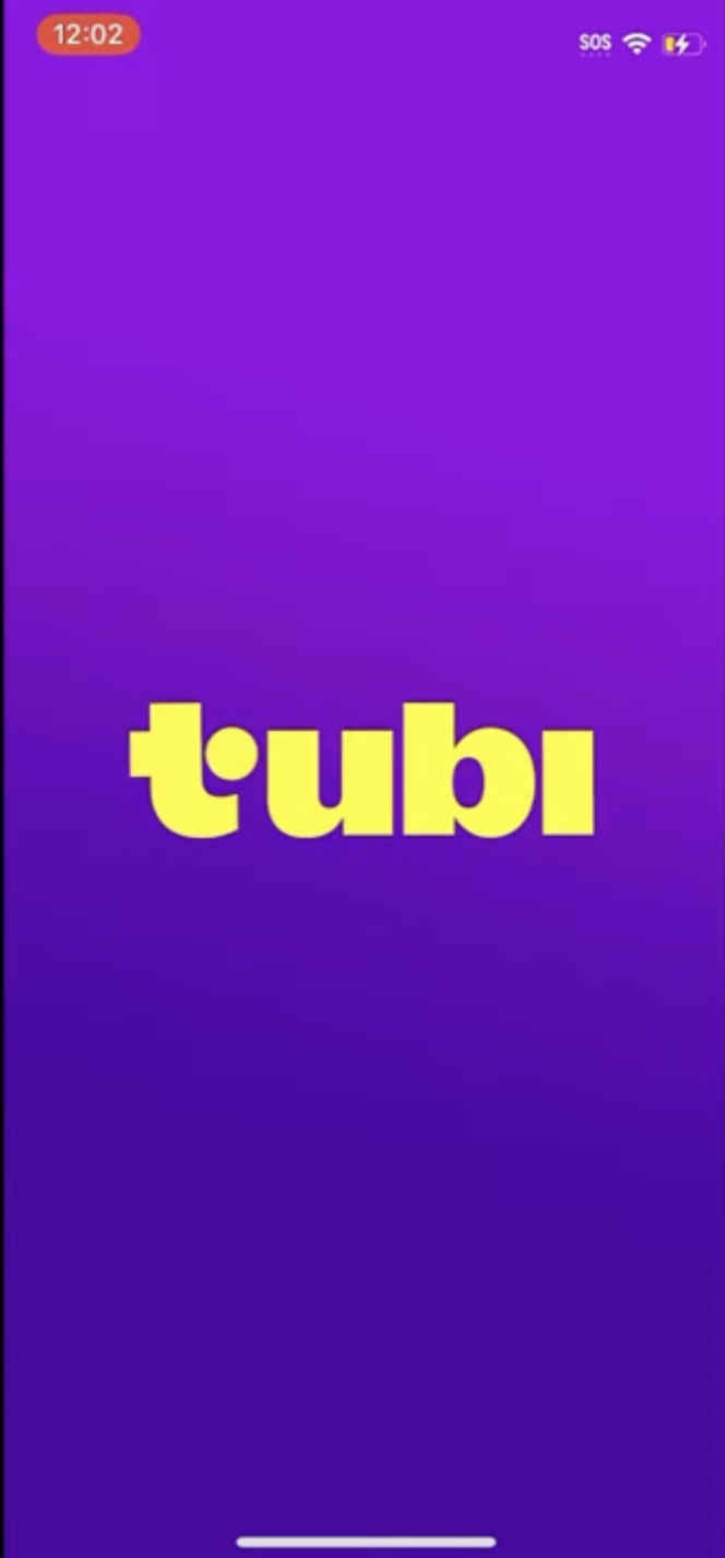 tubi app first purple intreface
