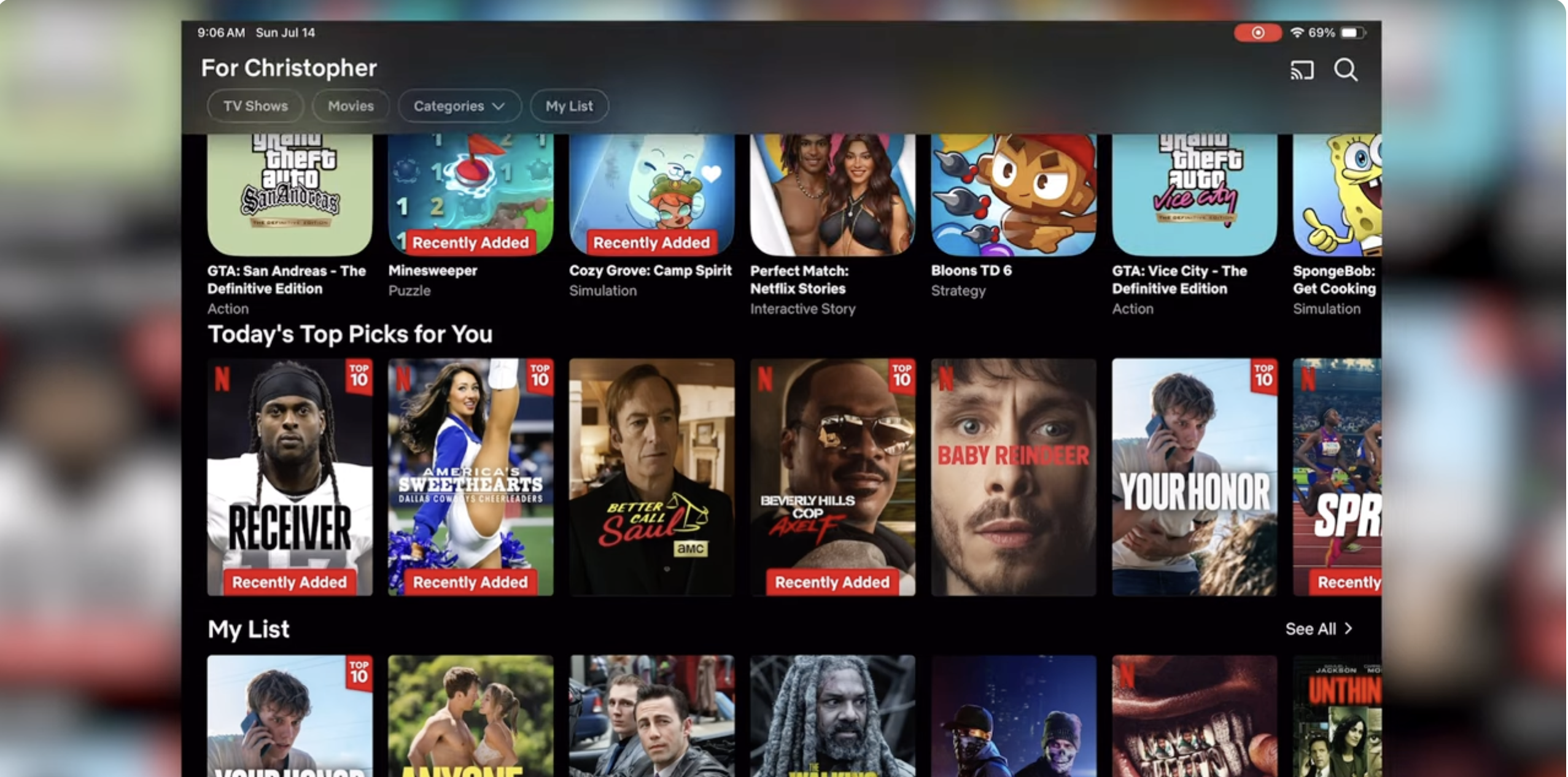 netflix movie and tv show library
