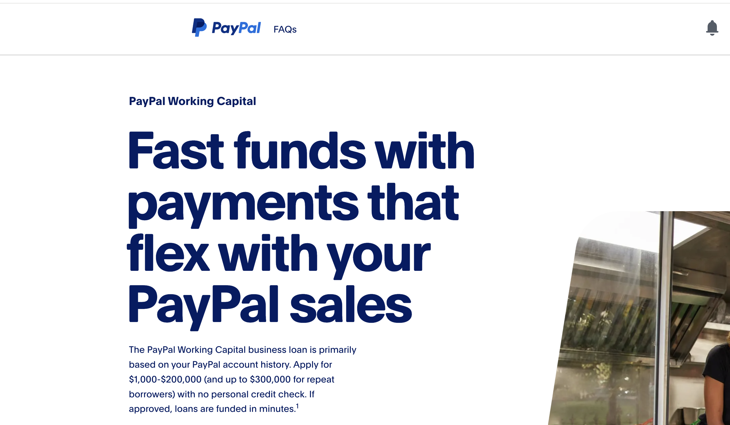 paypal working capital button