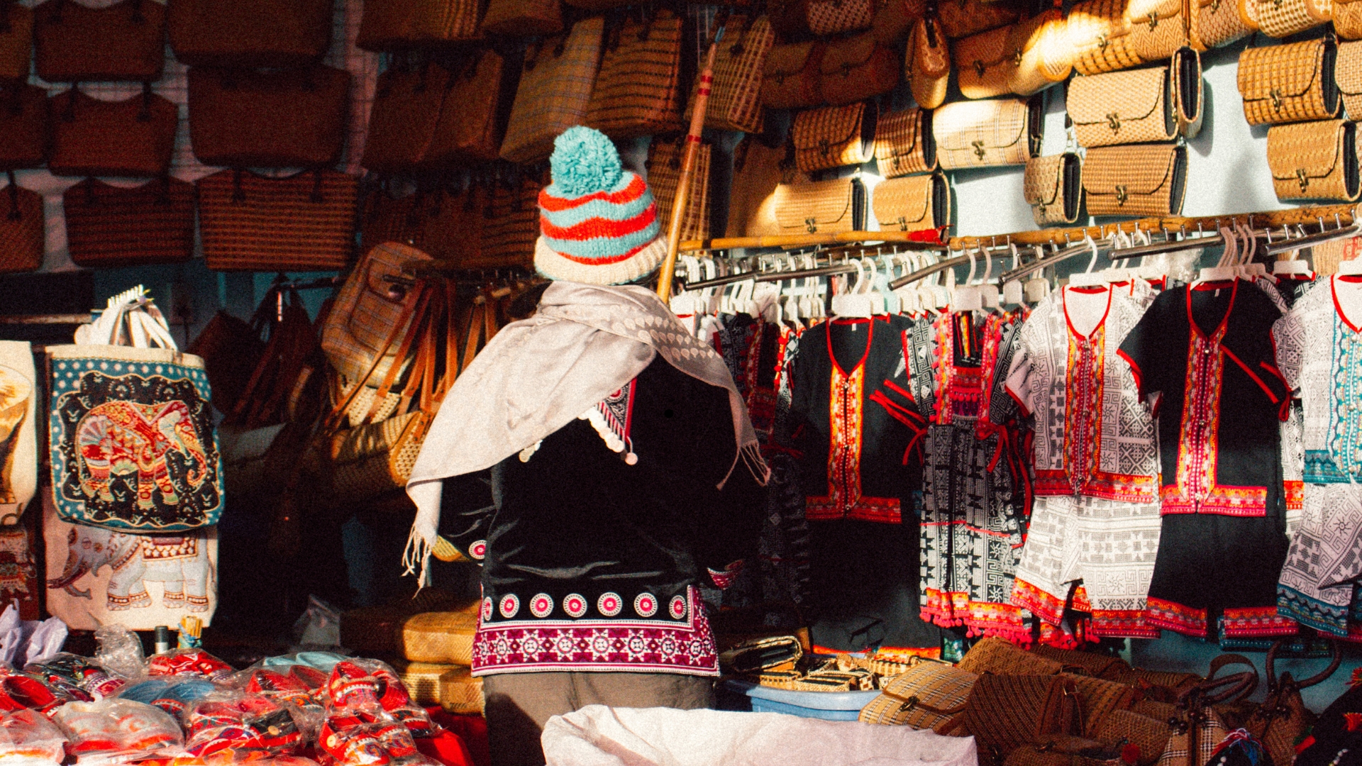 man ready to exchange goods