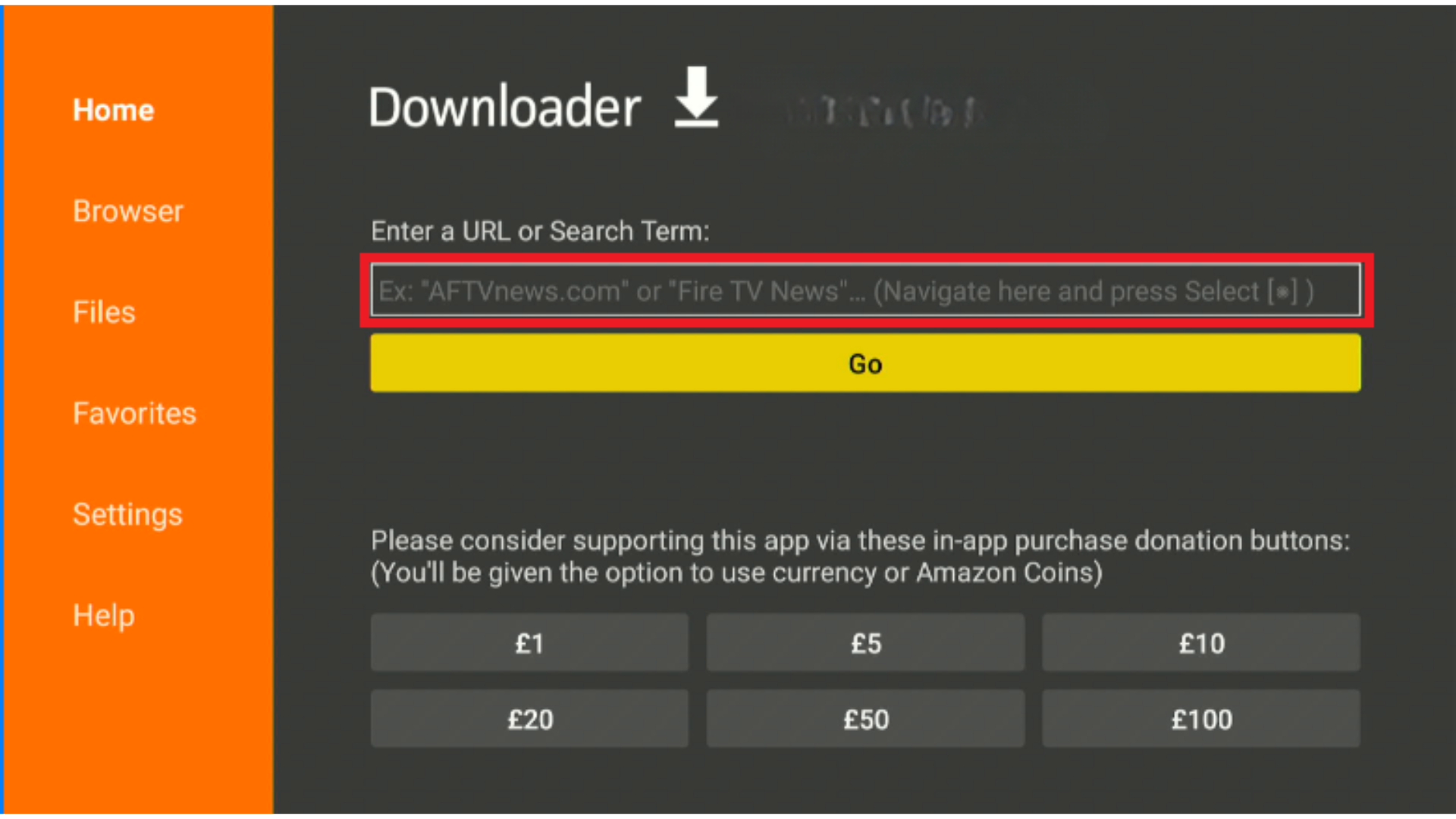 downloader search bar