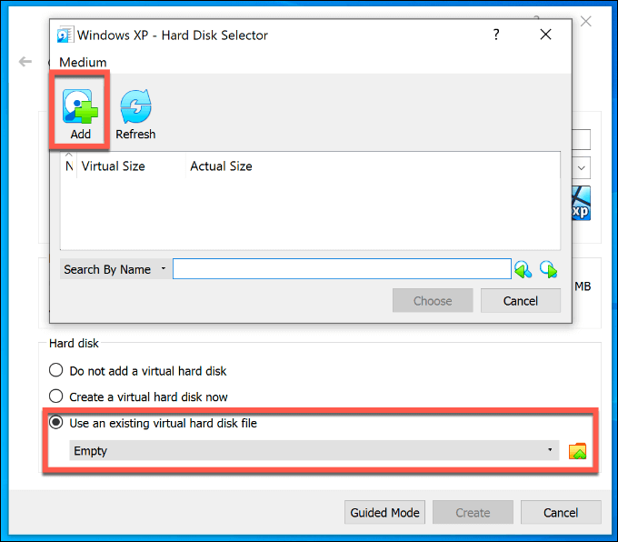 adding a hard dix in VirtualBox