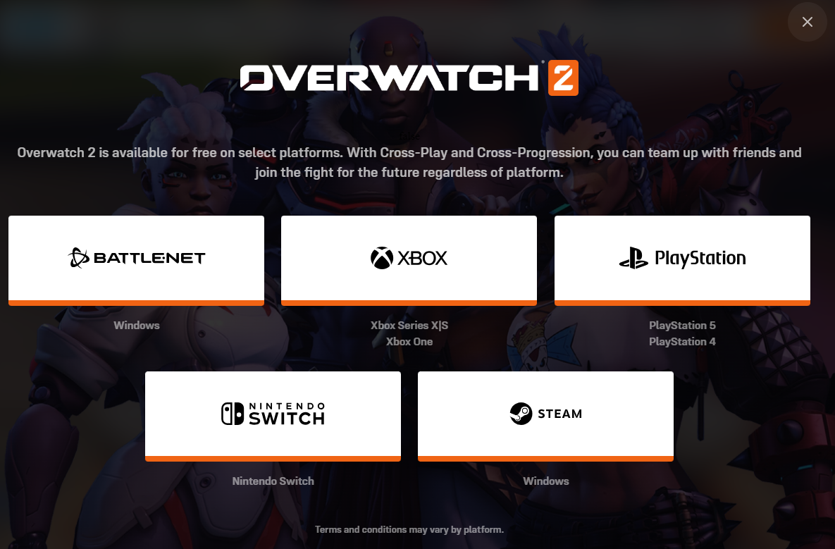 blizzard website options to download overwatch