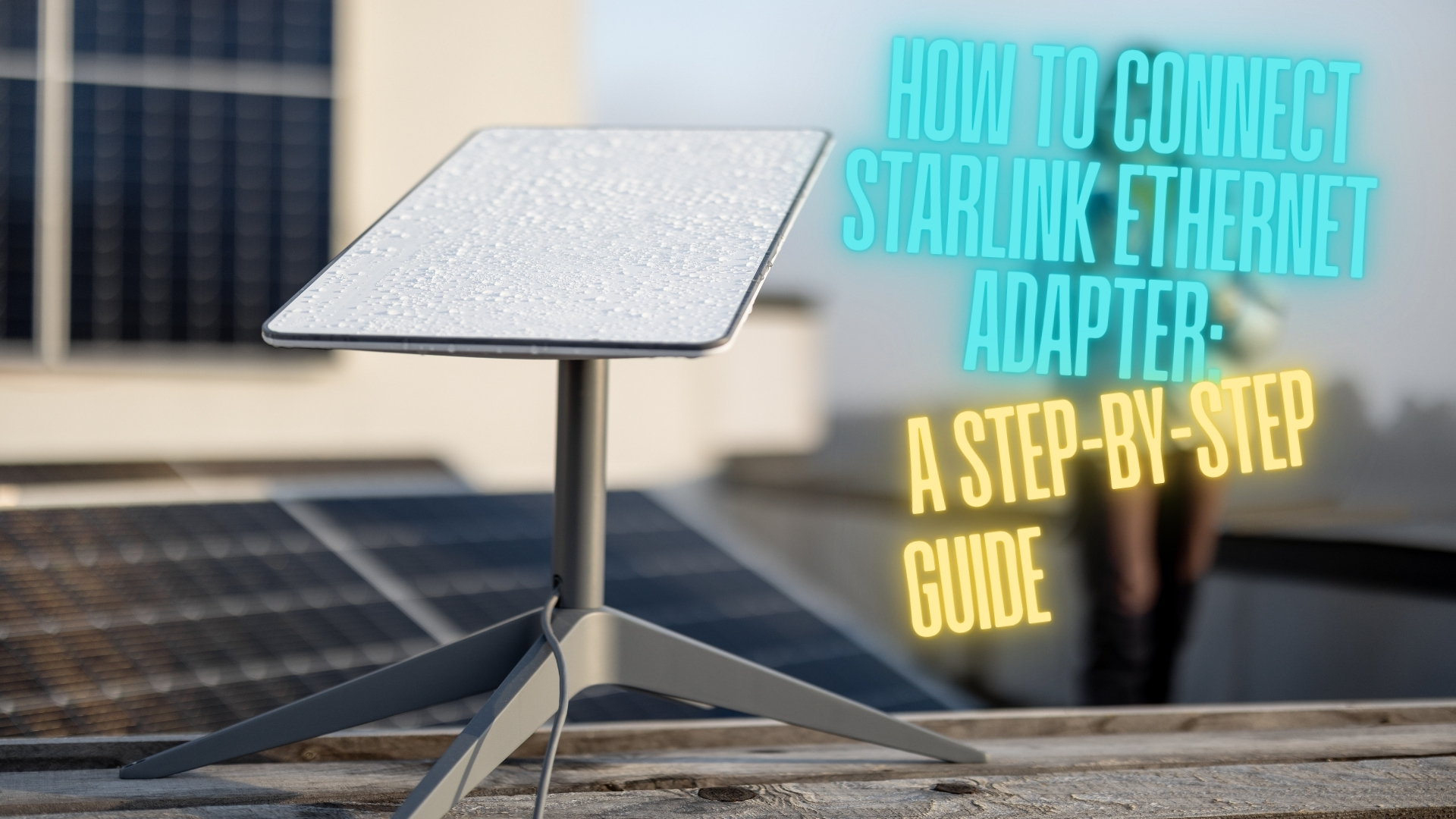 Starlink satellite dish on roof