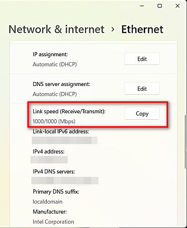 network and internet ethernet settings interface
