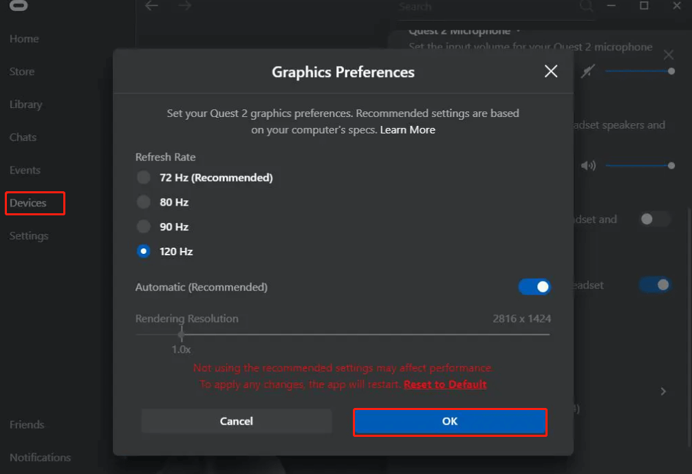 page to set graphics