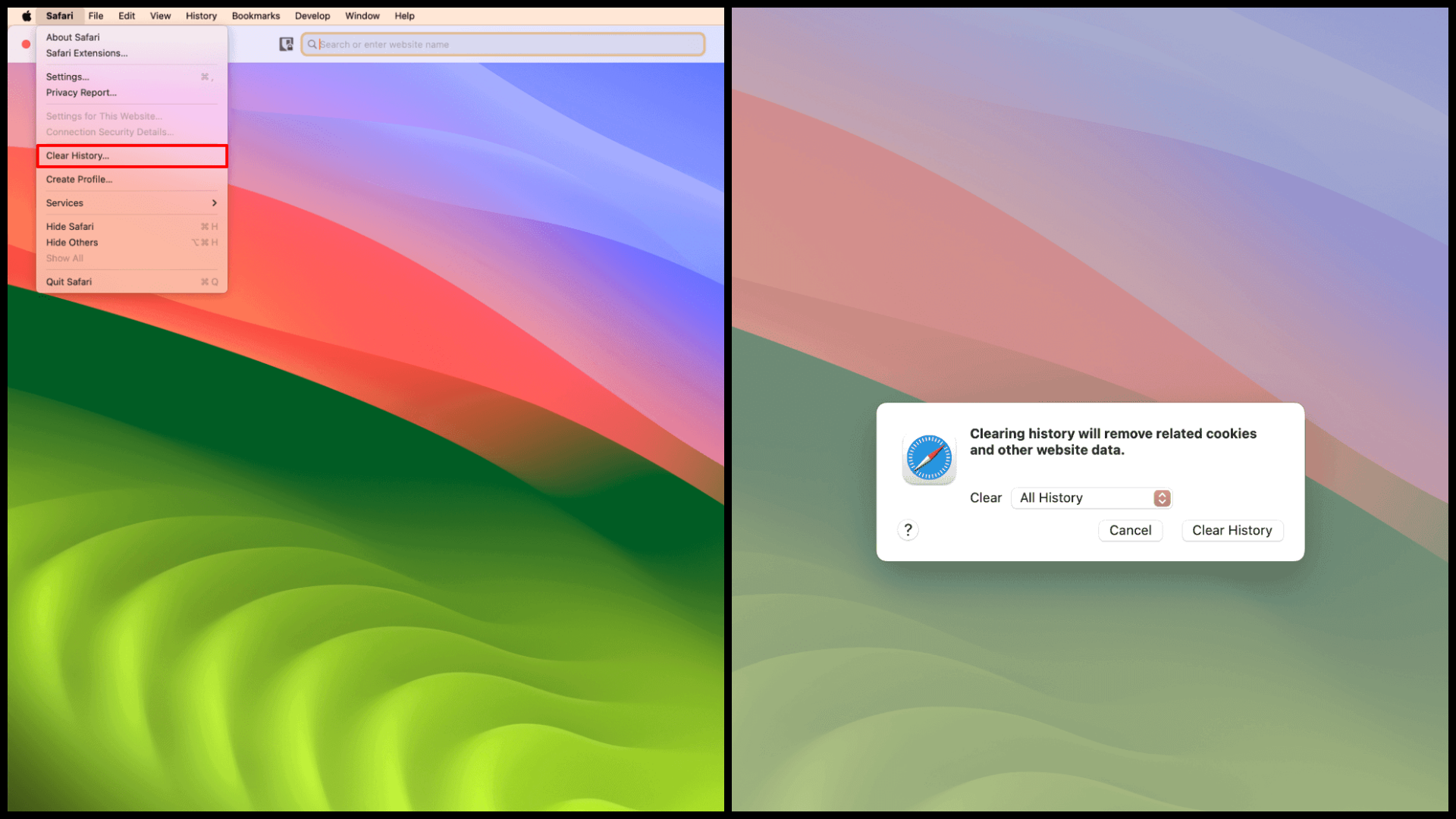 screenshot of safari browser