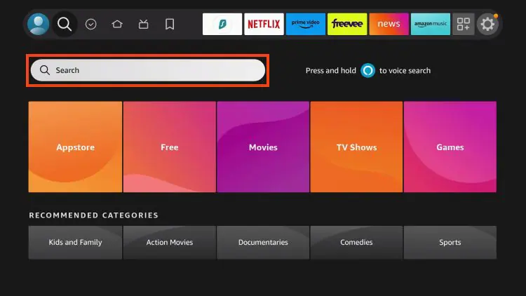 smart tv app store interface