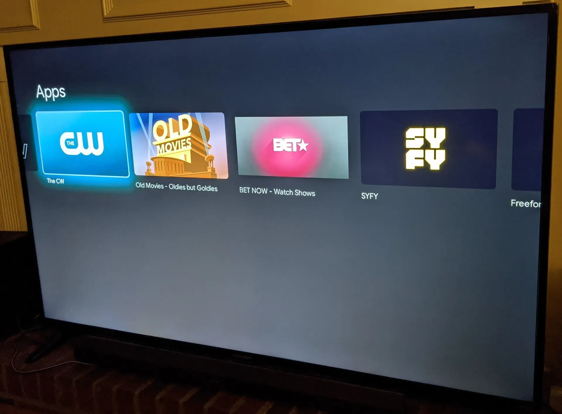 the cw under the apps section