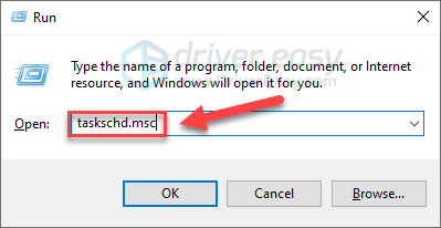 Task scheduler to be opened in run feature
