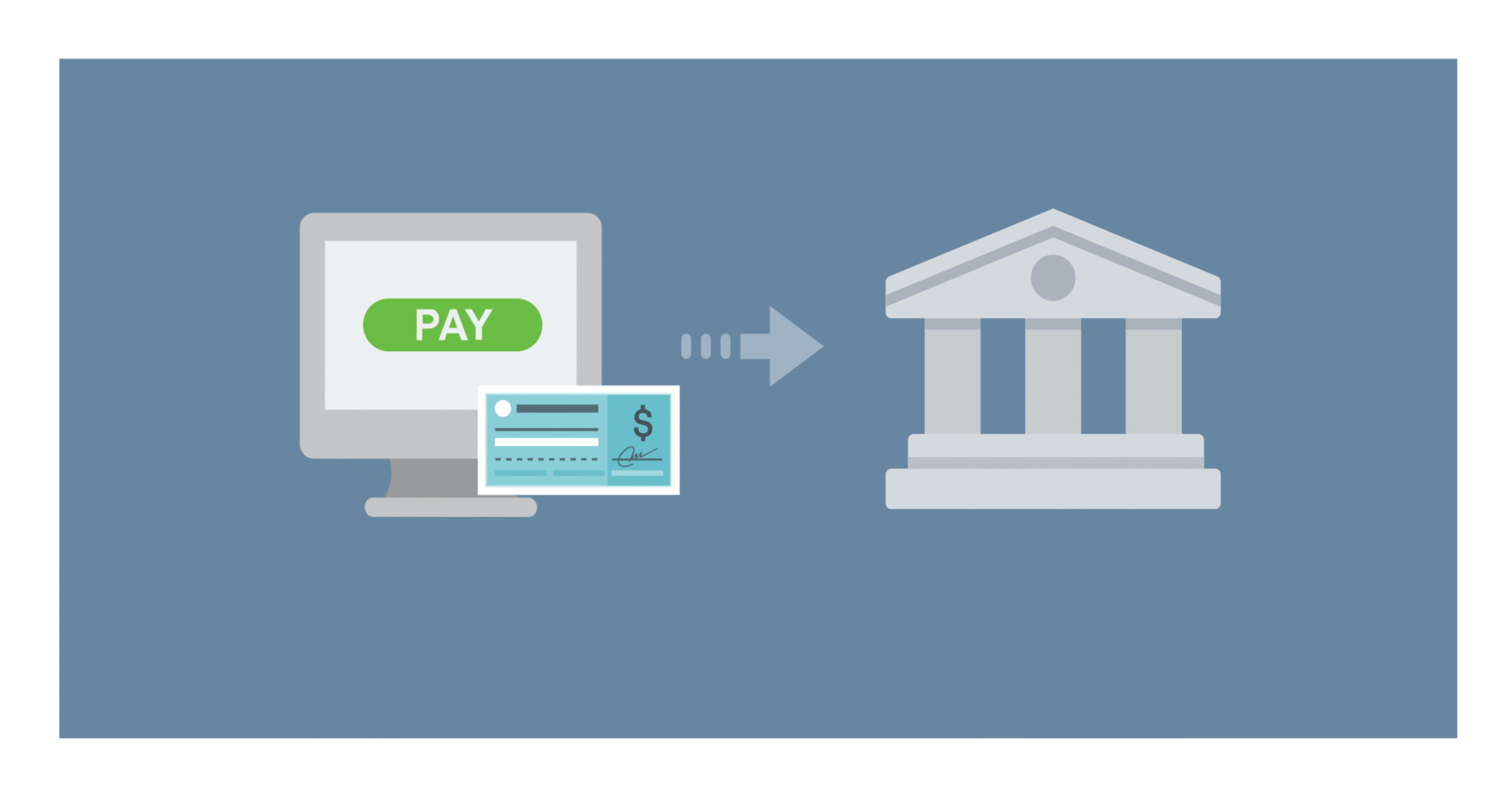 image showing bank and echeck