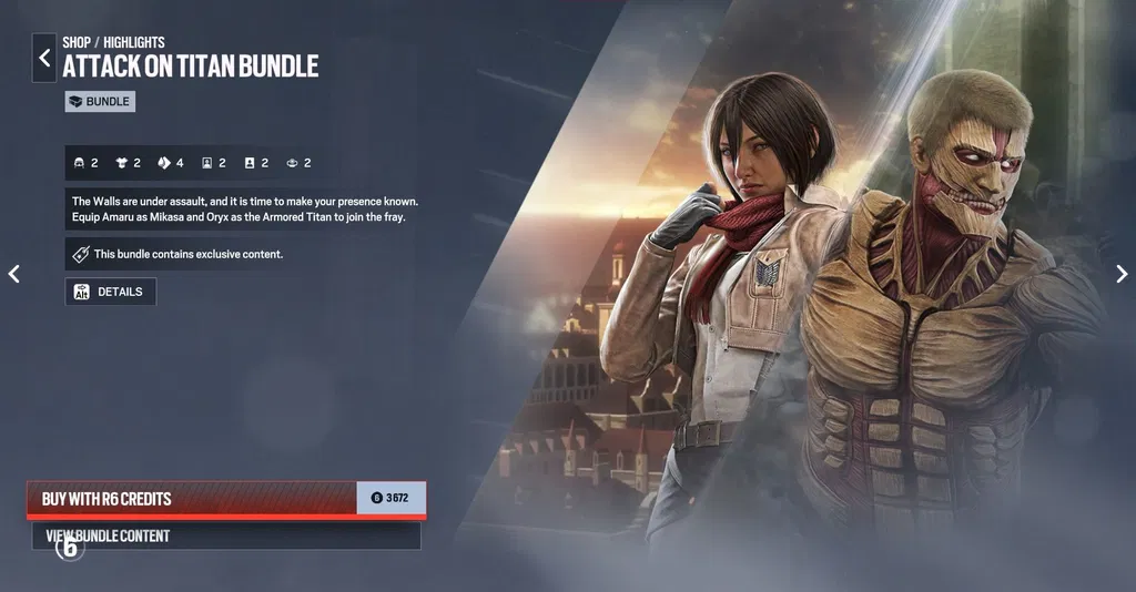 Attack On Titan Comes To Rainbow Six Siege X With New Skins