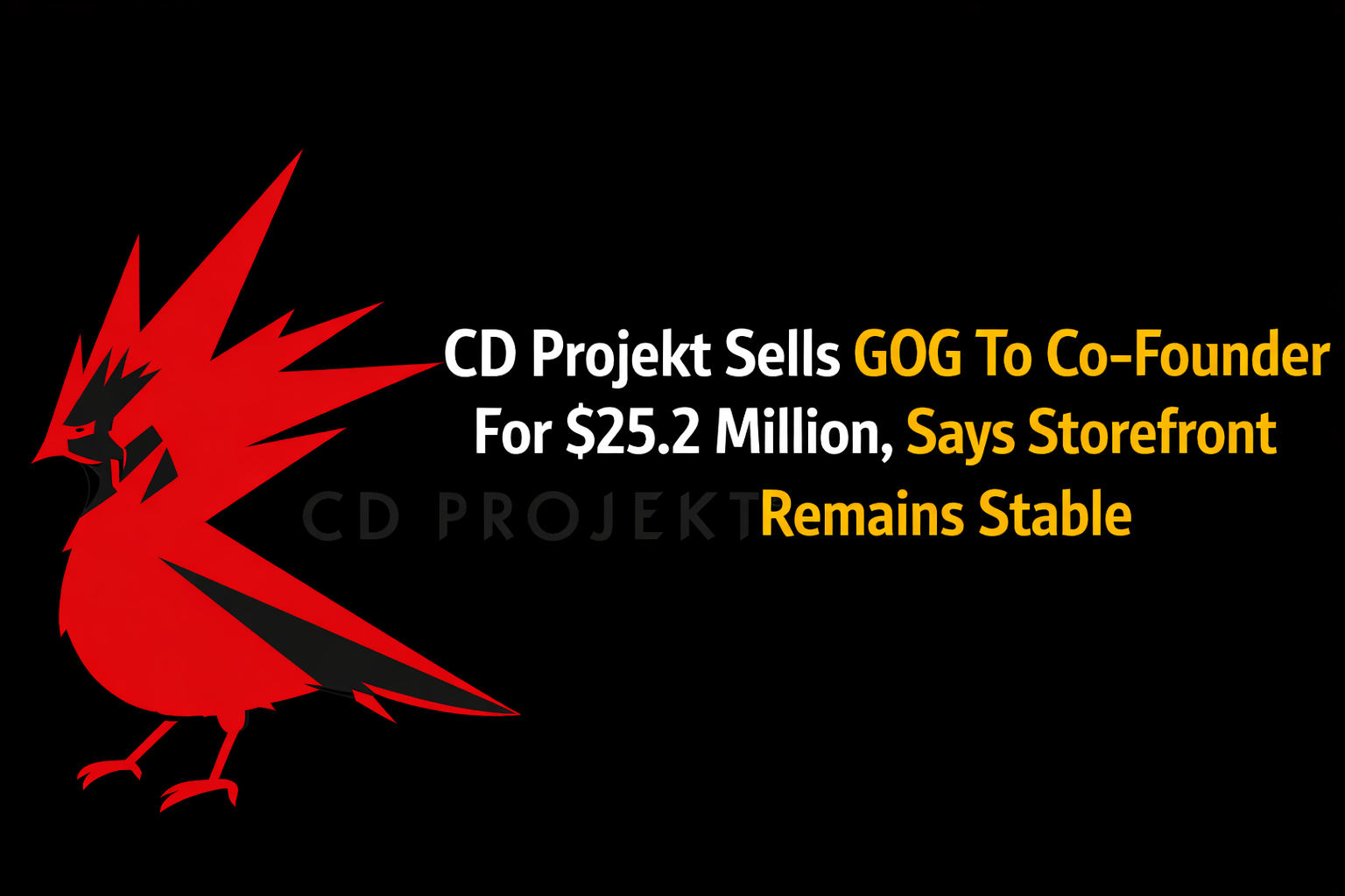 CD Projekt Sells GOG To Co-Founder For $25.2 Million, Says Storefront Remains Stable
