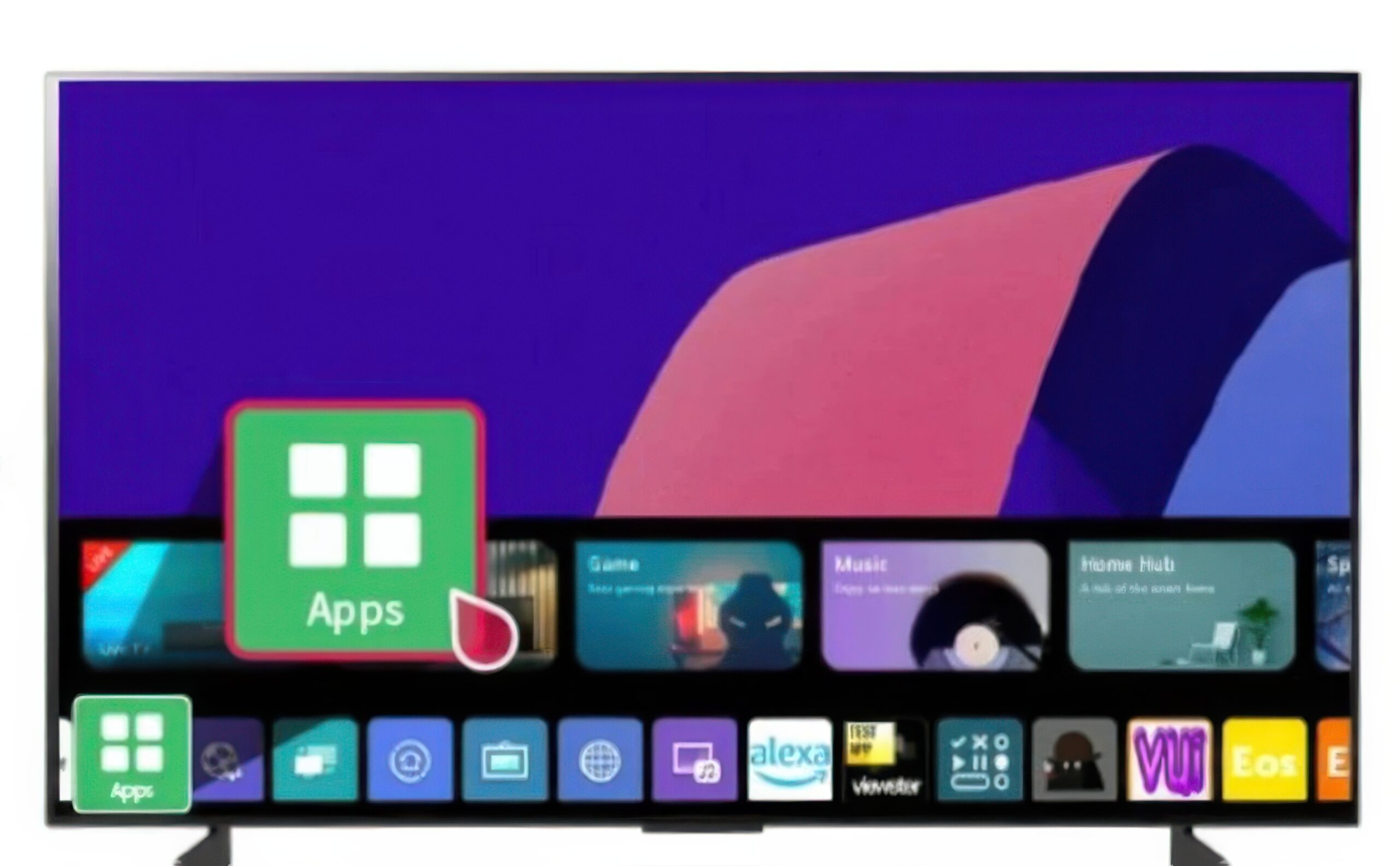 LG Smart TV showing the store section