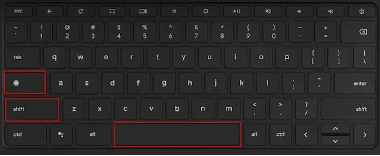 Chromebook emoji picker opened using keyboard shortcutâ