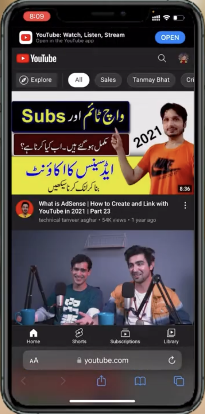youtube mobile version