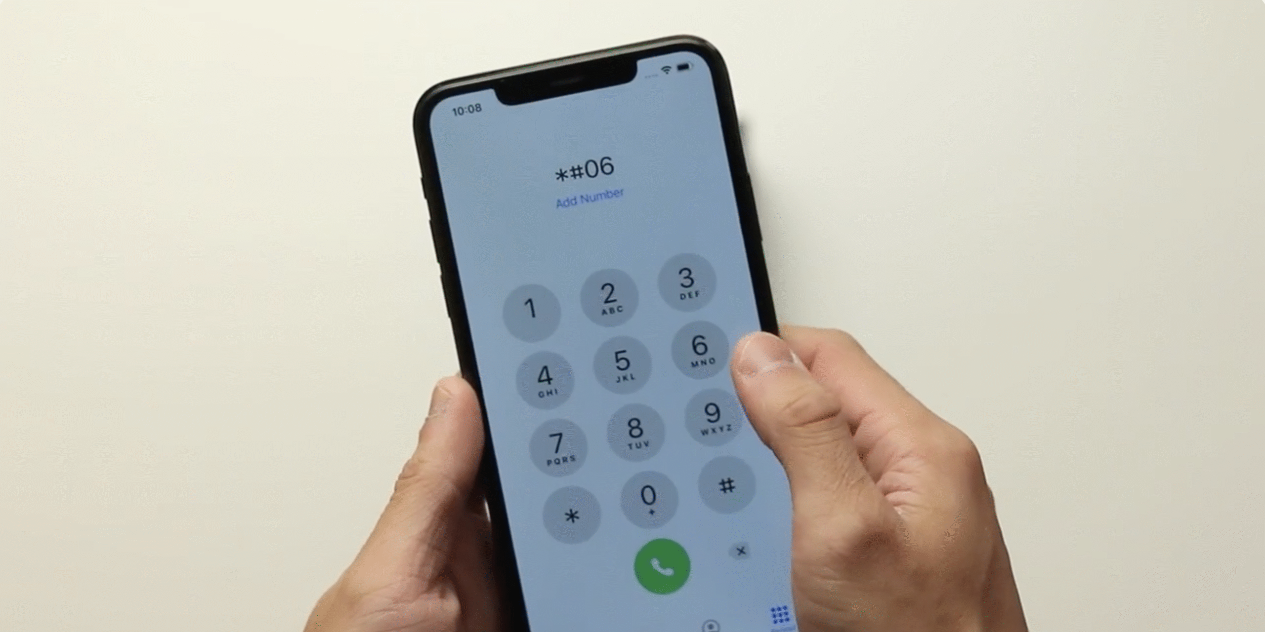 dialing code to show phone imei