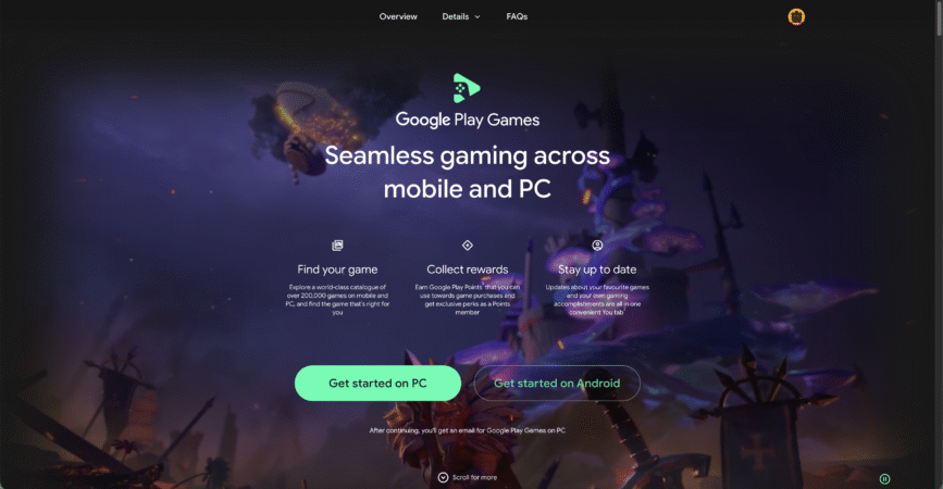 link to use google play store on pc