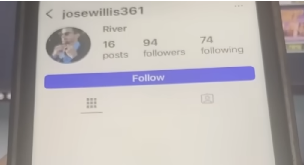 Private Instagram profile page with the Follow button highlighted before sending a request