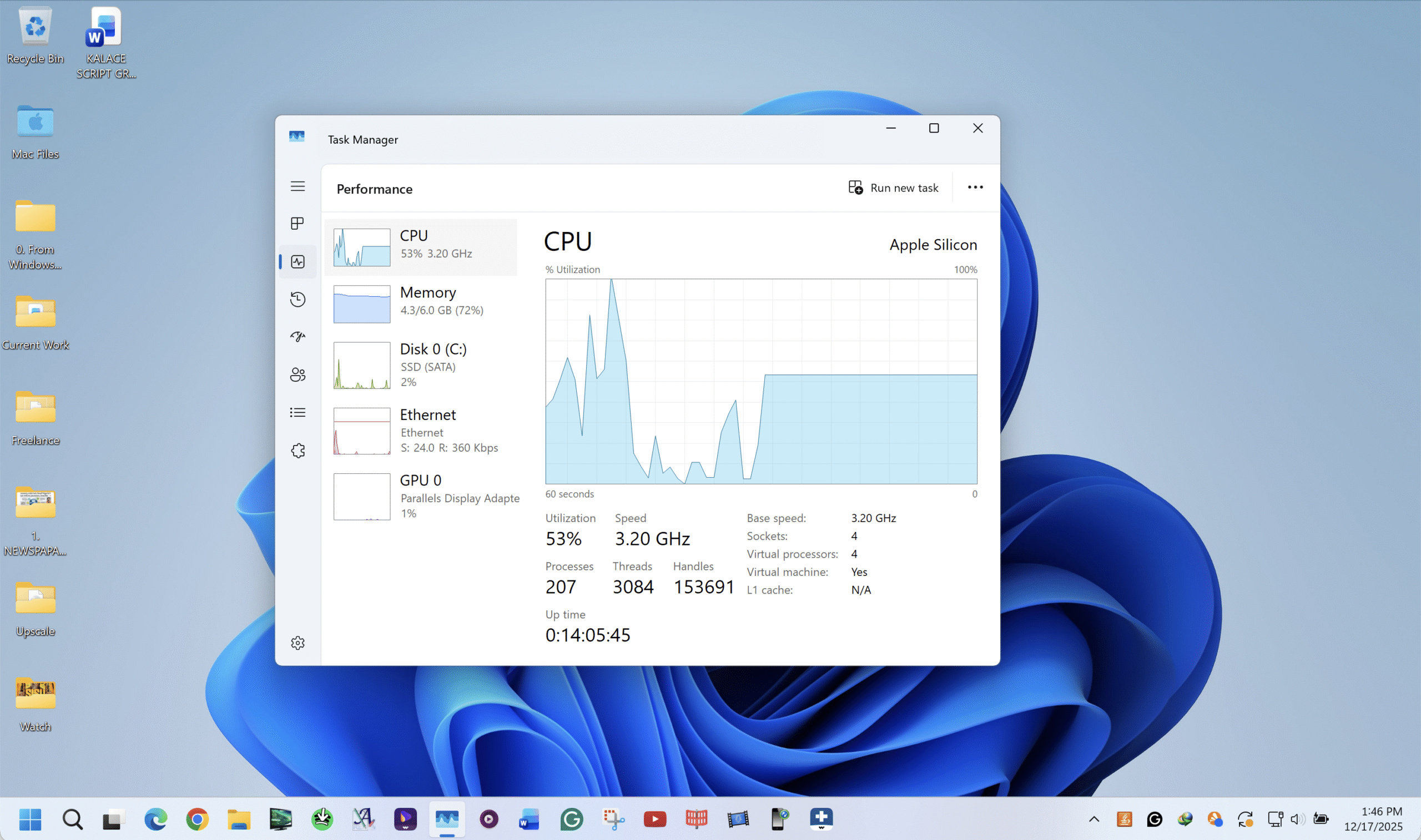 Select CPu in Windows Task Manager