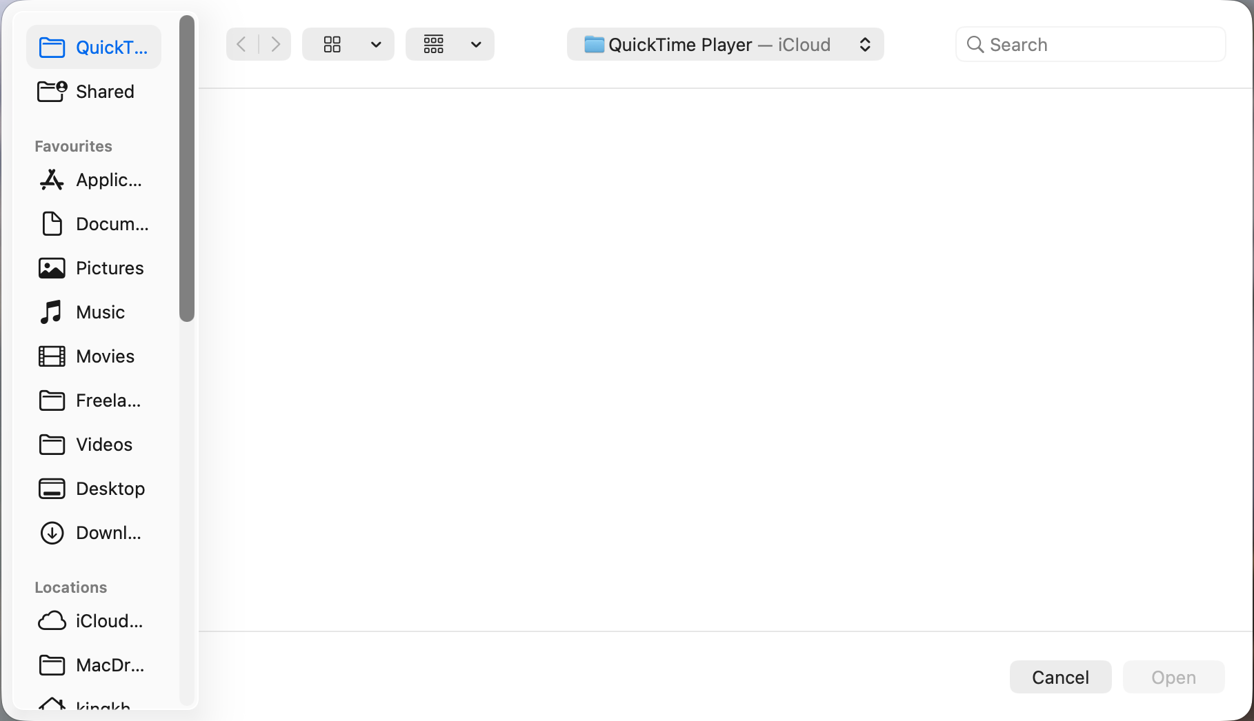 QuickTime Player interface