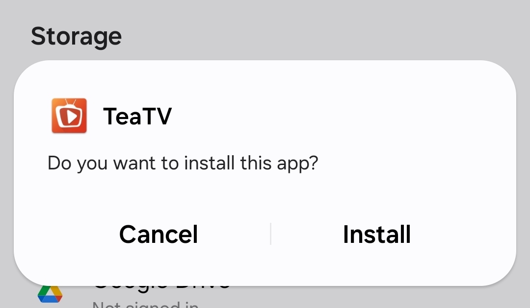 tea tv installation stage